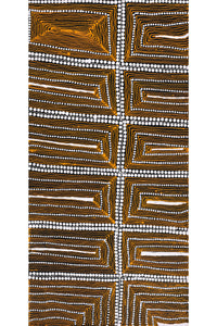 Aboriginal Artwork by Mary Napangardi Butcher, Pikilyi Jukurrpa, 61x30cm - ART ARK®
