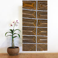Aboriginal Artwork by Mary Napangardi Butcher, Pikilyi Jukurrpa, 61x30cm