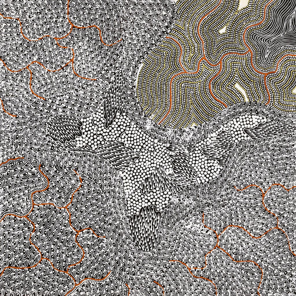 Aboriginal Artwork by Mary Napangardi Butcher, Pikilyi Jukurrpa, 61x61cm