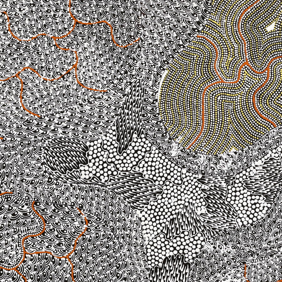 Aboriginal Artwork by Mary Napangardi Butcher, Pikilyi Jukurrpa, 61x61cm