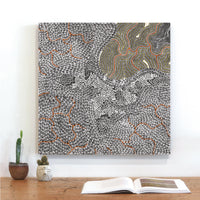 Aboriginal Artwork by Mary Napangardi Butcher, Pikilyi Jukurrpa, 61x61cm