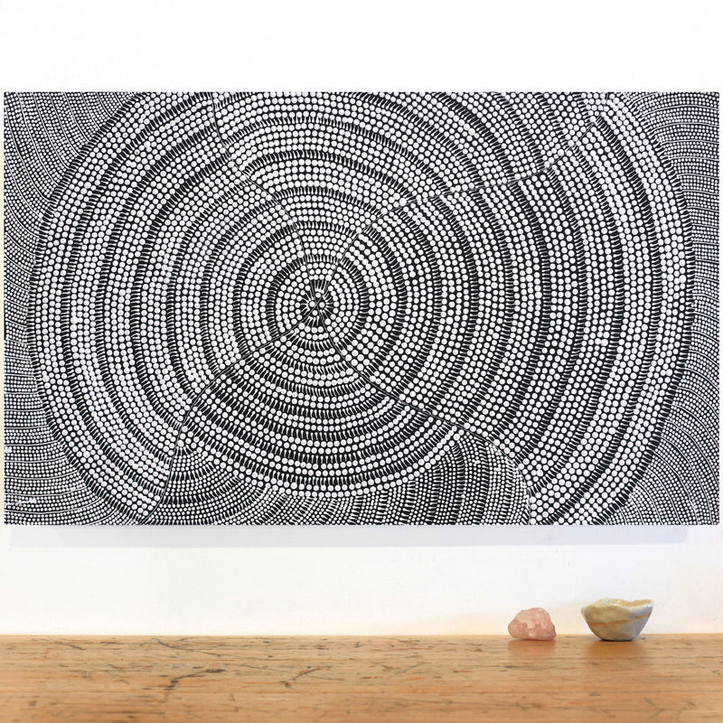 Aboriginal Artwork by Mary Napangardi Butcher, Pikilyi Jukurrpa, 76x46cm