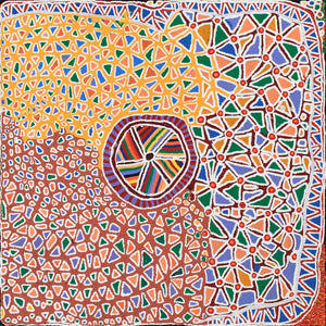 Aboriginal Art by Mary Napangardi Gallagher, Mina Mina Jukurrpa - Ngalyipi, 91x91cm - ART ARK®