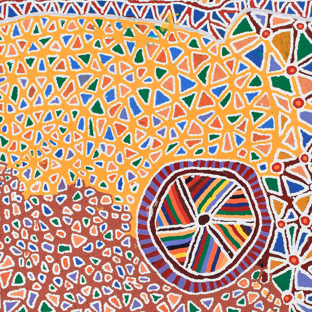 Aboriginal Artwork by Mary Napangardi Gallagher, Mina Mina Jukurrpa - Ngalyipi, 91x91cm