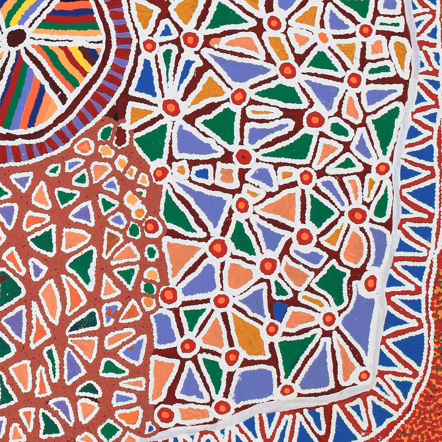 Aboriginal Artwork by Mary Napangardi Gallagher, Mina Mina Jukurrpa - Ngalyipi, 91x91cm