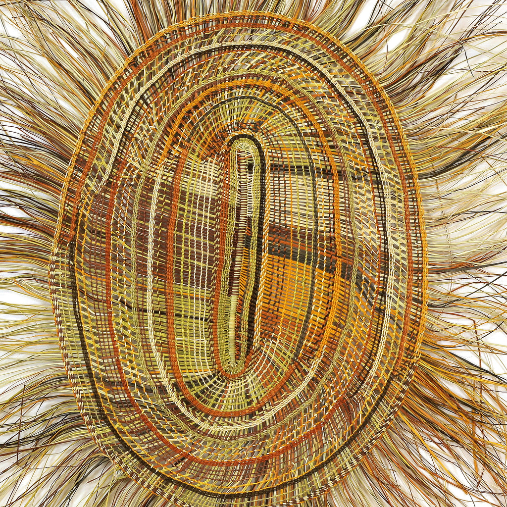 Aboriginal Artwork by Mary Guyula Rruwaypi, Gapuwiyak - Woven Mat
