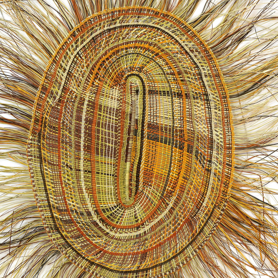 Aboriginal Artwork by Mary Guyula Rruwaypi, Gapuwiyak - Woven Mat