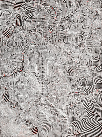Aboriginal Artwork by Mary Roberts, Yalka at Murini, 102x76cm