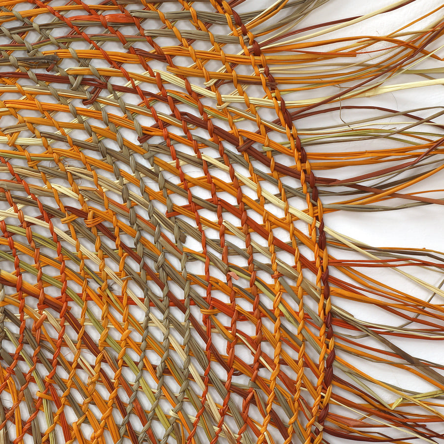 Aboriginal Artwork by Mary Guyula Rruwaypi - Woven Mat, 100cm