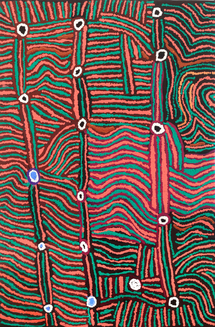 Aboriginal Artwork by Mary Napangardi Brown, Mina Mina Jukurrpa - Ngalyipi, 91x61cm