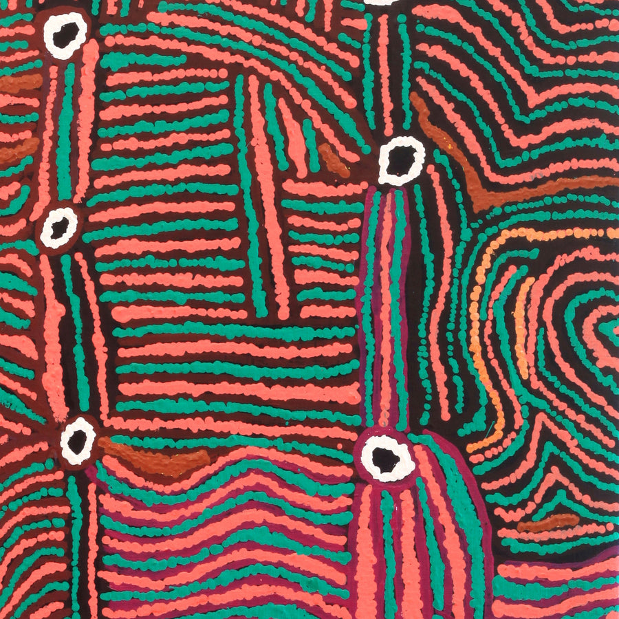 Aboriginal Artwork by Mary Napangardi Brown, Mina Mina Jukurrpa - Ngalyipi, 91x61cm