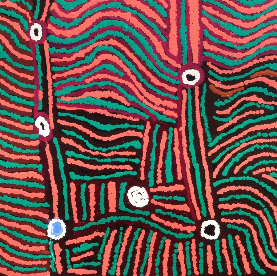 Aboriginal Artwork by Mary Napangardi Brown, Mina Mina Jukurrpa - Ngalyipi, 91x61cm