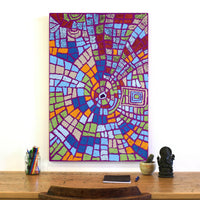 Aboriginal Artwork by Mary Napangardi Brown, Mina Mina Jukurrpa - Ngalyipi, 91x61cm