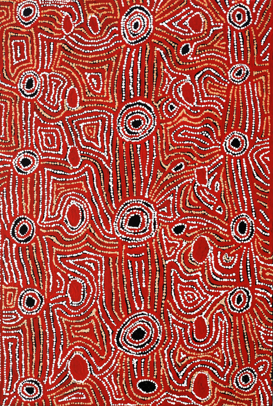 Aboriginal Artwork by Mary Napangardi Brown, Mina Mina Jukurrpa - Ngalyipi, 91x61cm