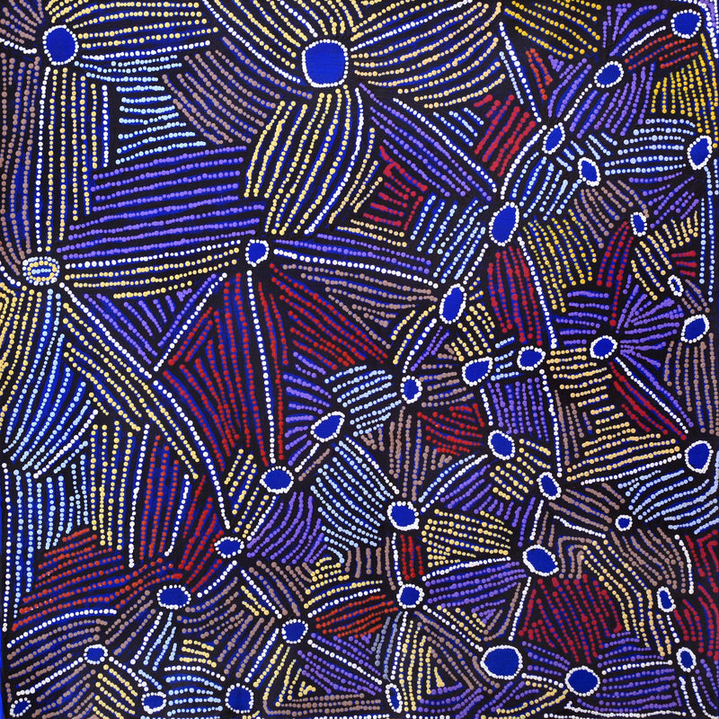 Aboriginal Artwork by Mary Napangardi Brown, Kurrkara Jukurrpa (Desert Oak Dreaming), 91x91cm