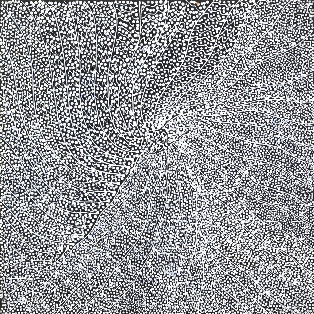 Aboriginal Artwork by Mary Napangardi Butcher, Pikilyi Jukurrpa, 30x30cm