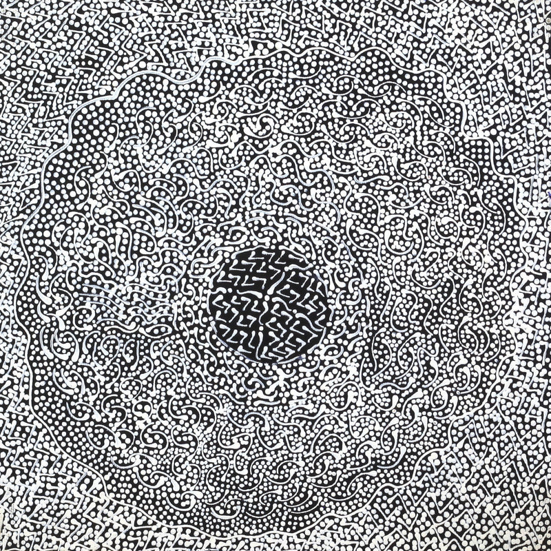 Aboriginal Artwork by Mary Napangardi Butcher, Pikilyi Jukurrpa, 30x30cm