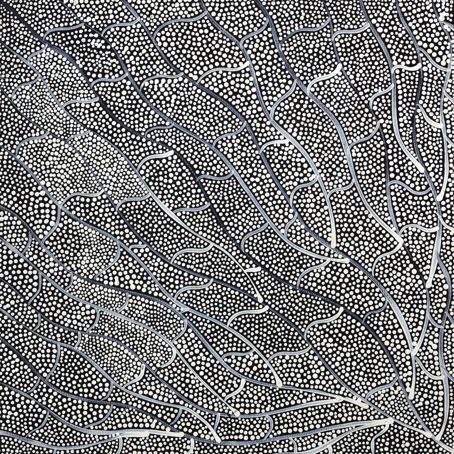 Aboriginal Artwork by Mary Napangardi Butcher, Pikilyi Jukurrpa, 30x30cm