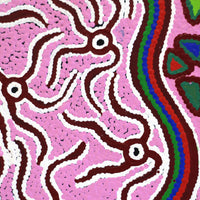Aboriginal Artwork by Mary Napangardi Gallagher, Pikilyi Jukurrpa (Vaughan Springs Dreaming), 30x30cm