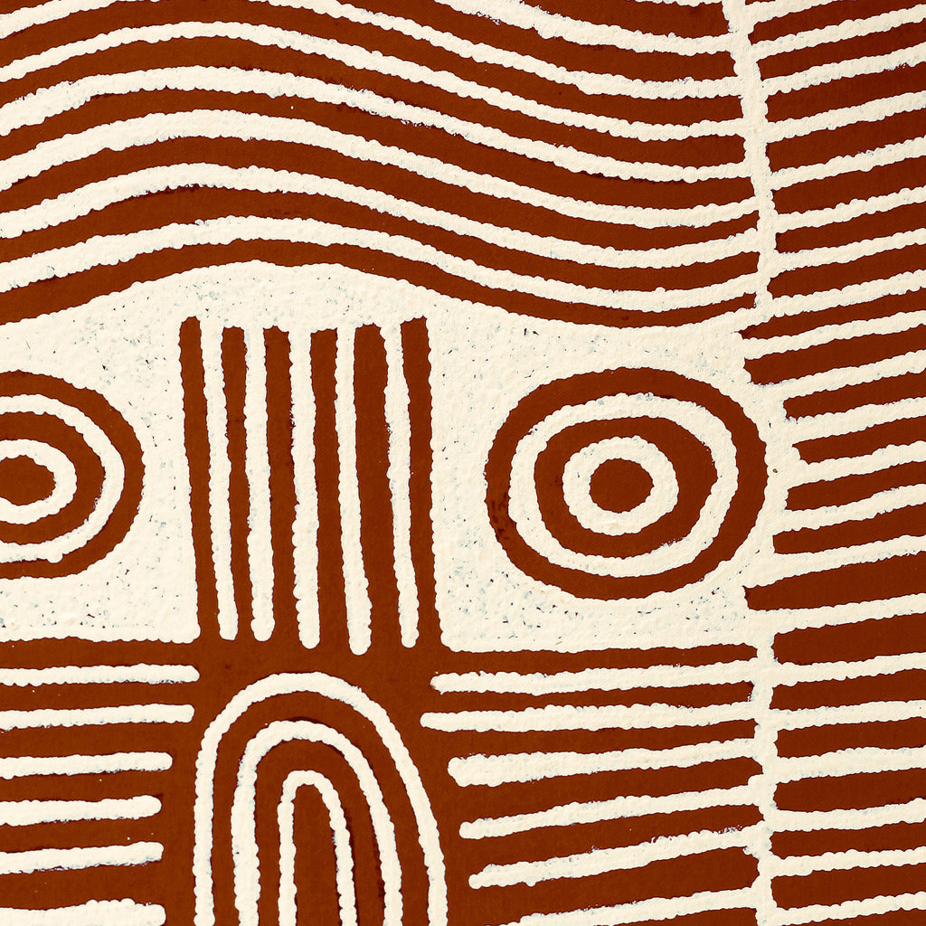 Aboriginal Artwork by Maryanne Nungarrayi Spencer, Wardapi Jukurrpa (Goanna Dreaming) - Yarripurlangu, 61x46cm