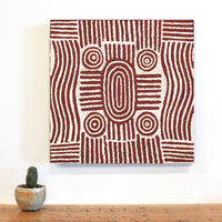 Aboriginal Artwork by Maryanne Nungarrayi Spencer, Wardapi Jukurrpa (Goanna Dreaming) - Yarripurlangu, 46x46cm