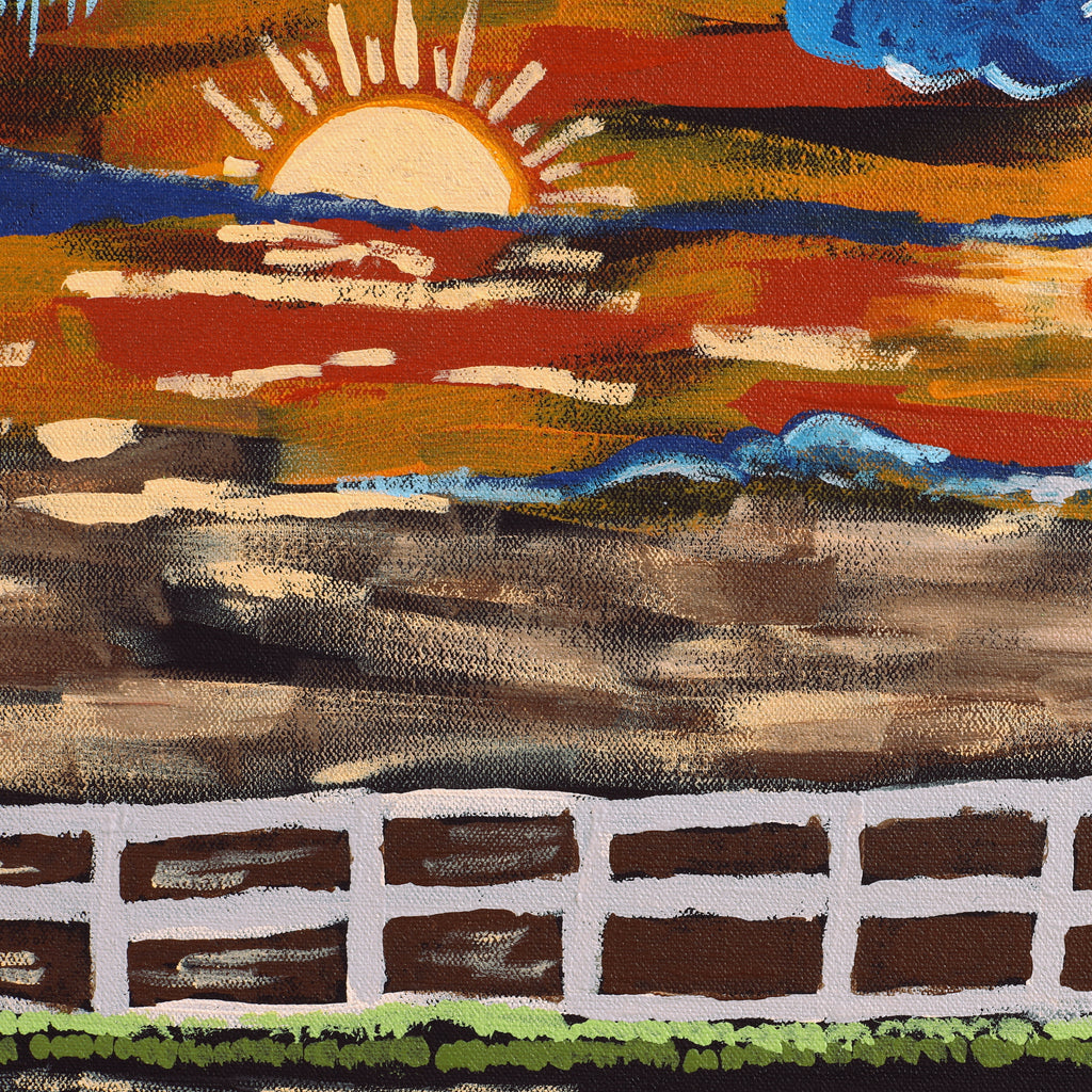 Aboriginal Artwork by Matthew Miller Nambajin, Warru Ranger, 91x46cm