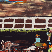 Aboriginal Artwork by Matthew Miller Nambajin, Warru Ranger, 91x46cm