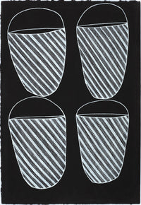 Aboriginal Artwork by Mathew Ashley Marraliyawuy, Gandjalala the sugar bag ancestor, Gapuwiyak - 56x38cm