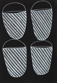 Aboriginal Artwork by Mathew Ashley Marraliyawuy, Gandjalala the sugar bag ancestor, Gapuwiyak - 56x38cm