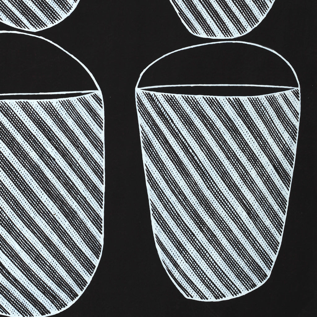 Aboriginal Artwork by Mathew Ashley Marraliyawuy, Gandjalala the sugar bag ancestor, Gapuwiyak - 56x38cm