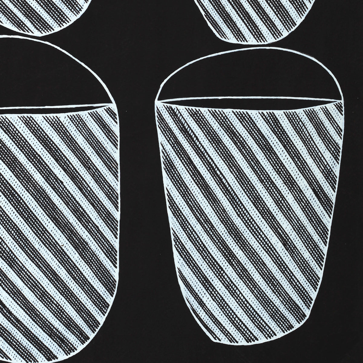 Aboriginal Artwork by Mathew Ashley Marraliyawuy, Gandjalala the sugar bag ancestor, Gapuwiyak - 56x38cm