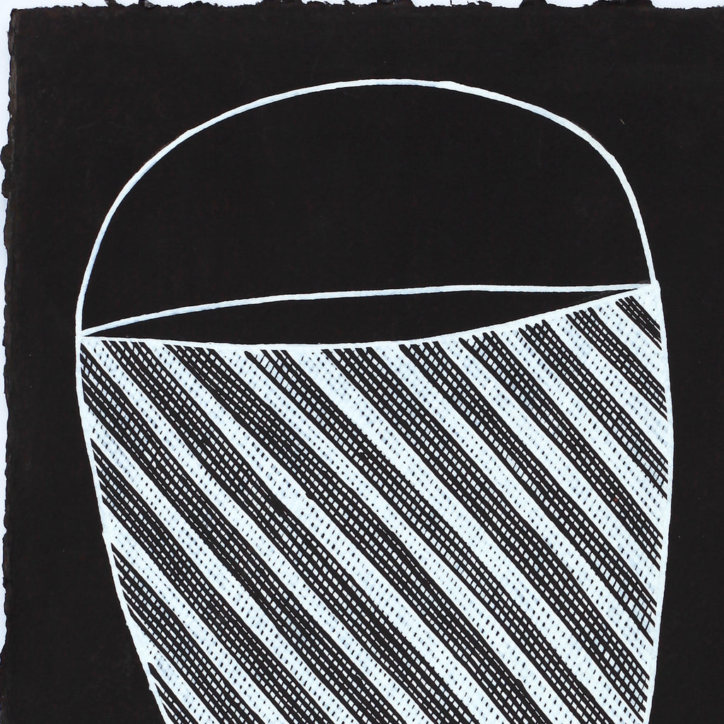 Aboriginal Artwork by Mathew Ashley Marraliyawuy, Gandjalala the sugar bag ancestor, Gapuwiyak - 56x38cm