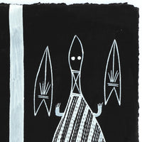 Aboriginal Artwork by Mathew Ashley Marraliyawuy, Madalaytji (short neck turtle), Gapuwiyak - 38x28cm