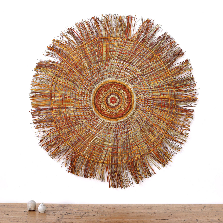 Aboriginal Artwork by Mavis Marrkula Djuliping - Woven Mat 116cm