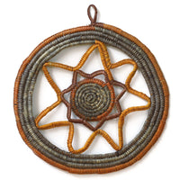 Aboriginal Artwork by Mavis Marrkula Djuliping - Woven artwork, 29x26cm