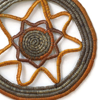 Aboriginal Artwork by Mavis Marrkula Djuliping - Woven artwork, 29x26cm