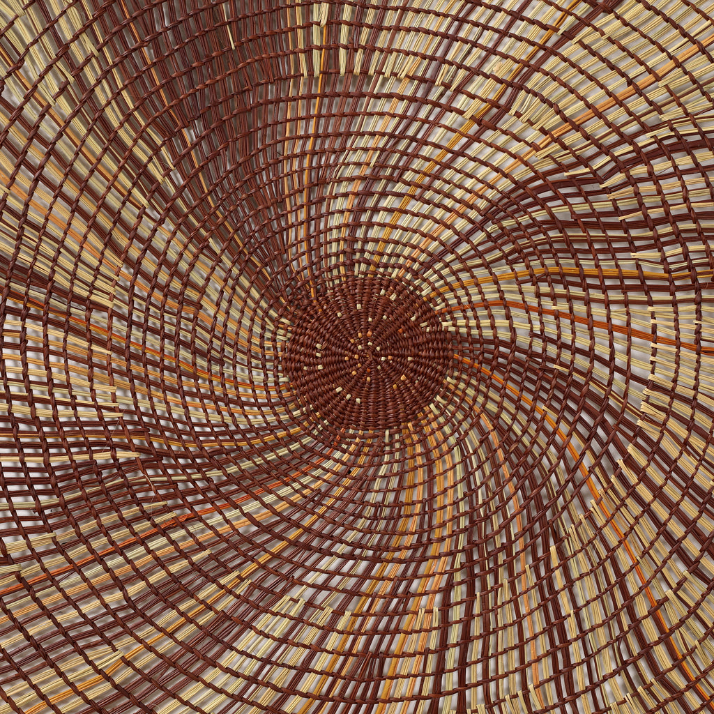 Aboriginal Artwork by Mavis Marrkula Djuliping - Woven Mat 86cm
