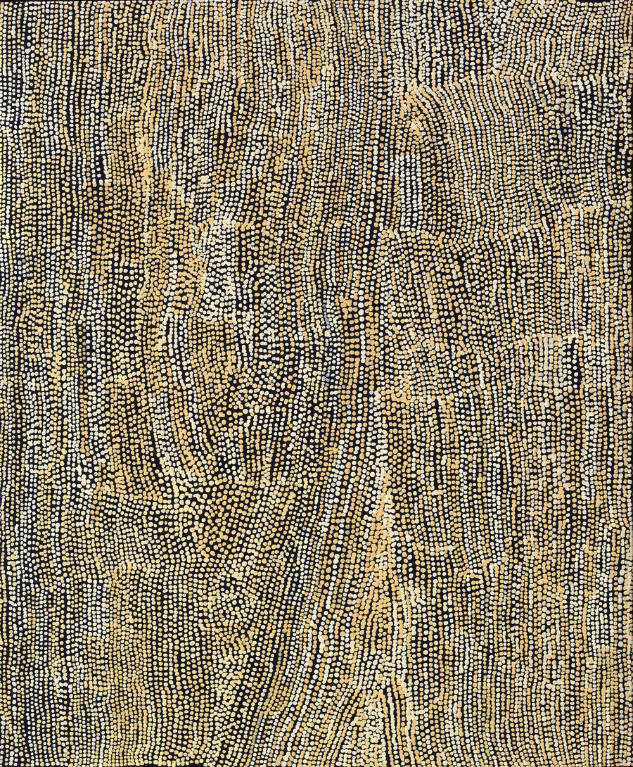 Aboriginal Artwork by Mavis Nampitjinpa Marks, Kalipinpa Water Dreaming, 122x102cm