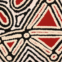 Aboriginal Artwork by Maxie Jampijinpa Pollard, Ngapa Jukurrpa (Water Dreaming) - Puyurru, 30x30cm