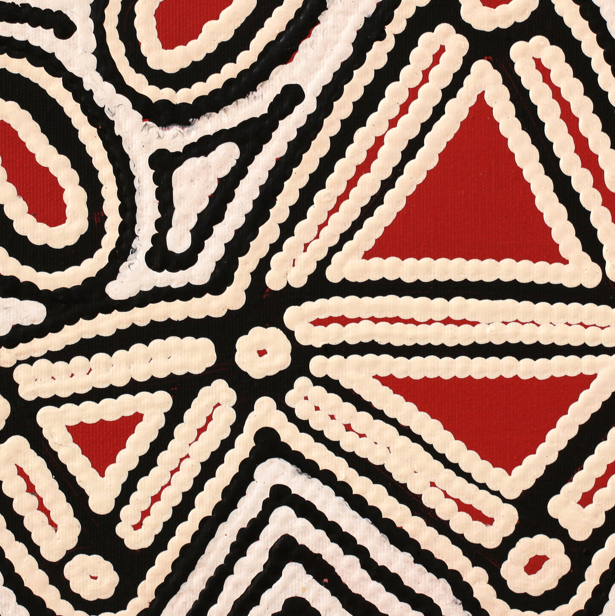 Aboriginal Art by Maxie Jampijinpa Pollard, Ngapa Jukurrpa (Water Dreaming) - Puyurru, 30x30cm - ART ARK®