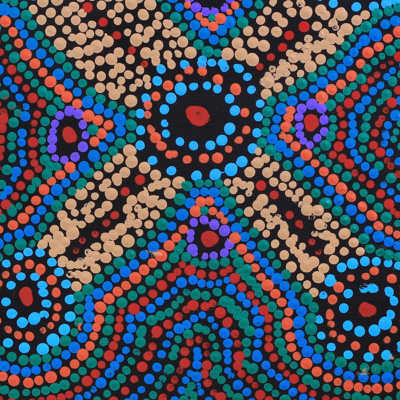 Aboriginal Artwork by Megan Nampijinpa Kantamarra, Marapinti Dreaming, 30x30cm