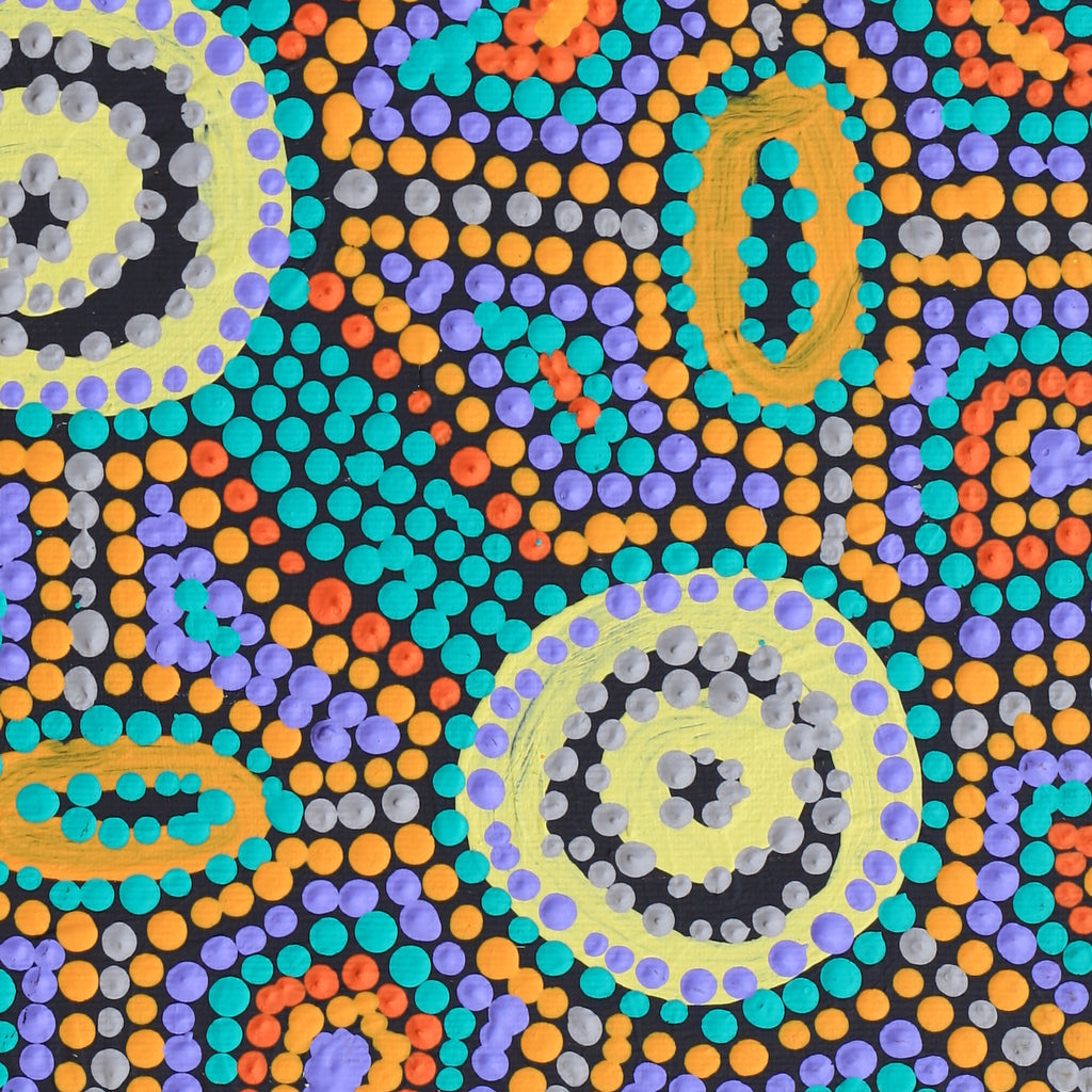 Aboriginal Artwork by Megan Nampijinpa Kantamarra, Marapinti Dreaming, 30x30cm