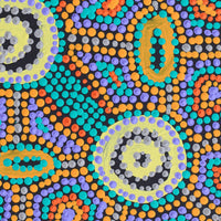 Aboriginal Artwork by Megan Nampijinpa Kantamarra, Marapinti Dreaming, 30x30cm