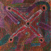 Aboriginal Artwork by Megan Nampijinpa Kantamarra, Marapinti Dreaming, 107x107cm