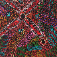 Aboriginal Artwork by Megan Nampijinpa Kantamarra, Marapinti Dreaming, 107x107cm