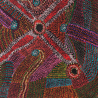 Aboriginal Artwork by Megan Nampijinpa Kantamarra, Marapinti Dreaming, 107x107cm