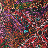 Aboriginal Artwork by Megan Nampijinpa Kantamarra, Marapinti Dreaming, 107x107cm