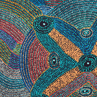 Aboriginal Artwork by Megan Nampijinpa Kantamarra, Marapinti Dreaming, 107x107cm