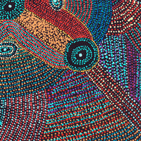 Aboriginal Artwork by Megan Nampijinpa Kantamarra, Marapinti Dreaming, 107x107cm