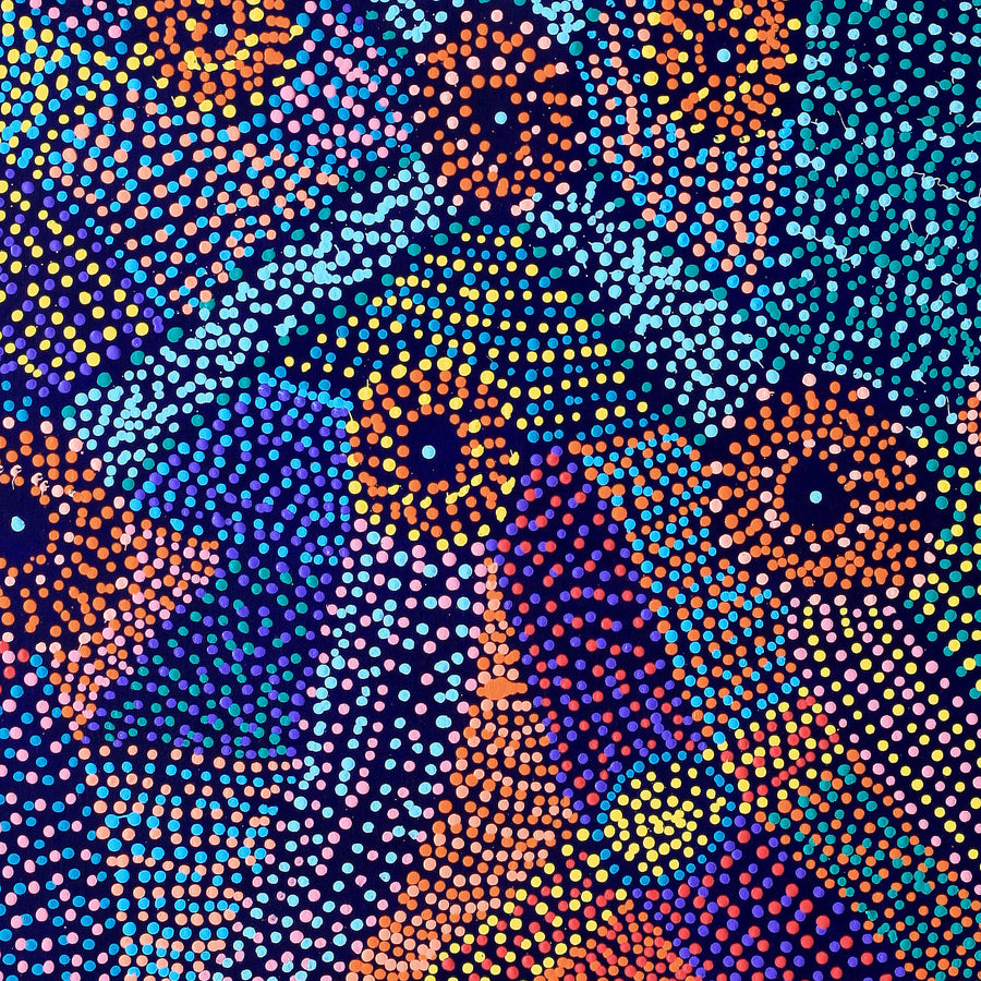 Aboriginal Artwork by Megan Nampijinpa Kantamarra, Marapinti Dreaming, 107x91cm